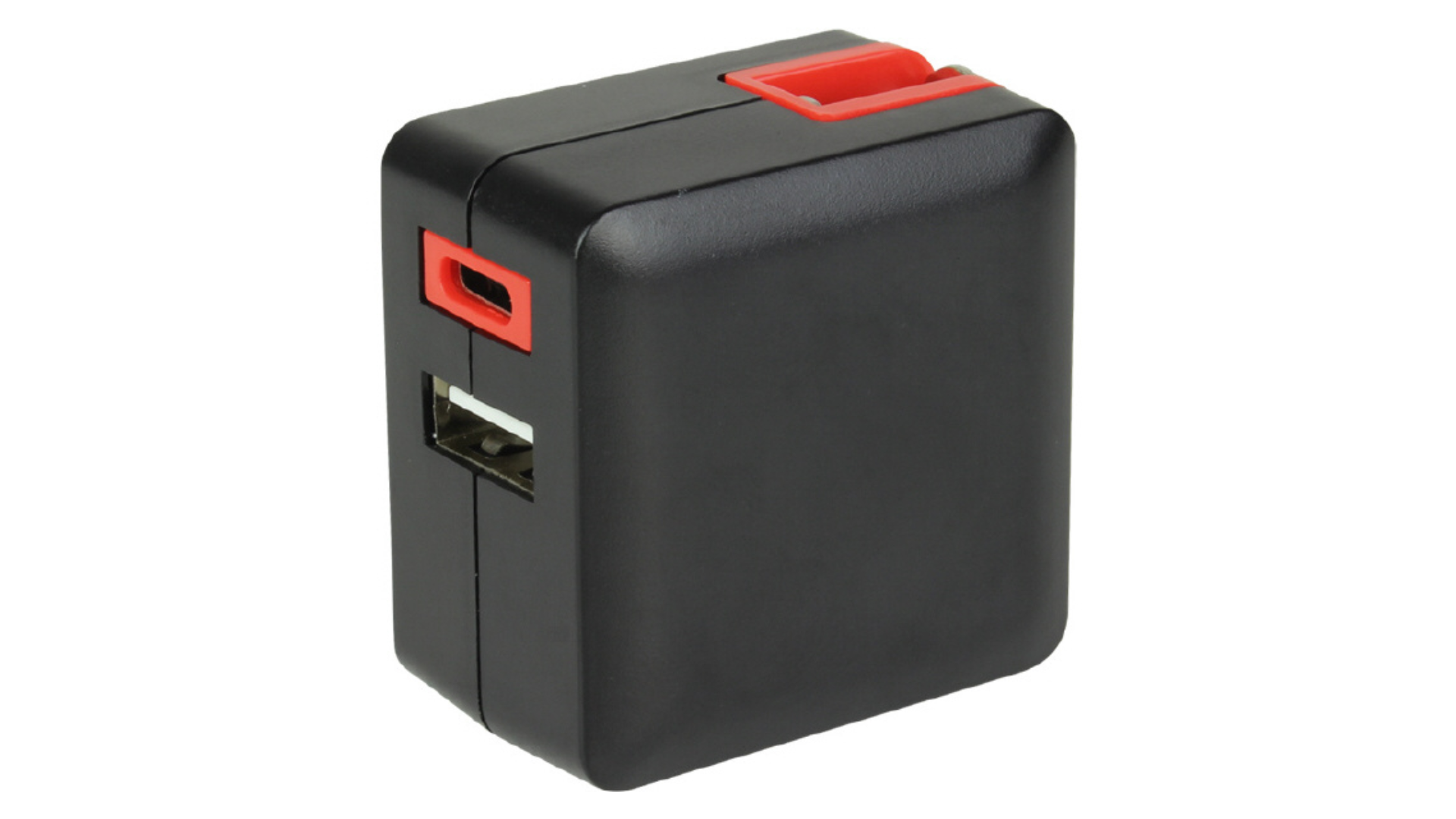 PD20W Type-C1P/USB1P AC コンパクト 計3.1A 黒赤 MCAC2101BR