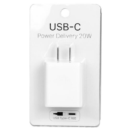 PD20W対応 Type-C1ポート AC充電器 白 MAC2101WH