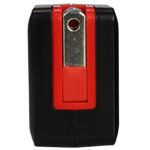 USB2ポート AC充電器 コンパクトタイプ 計3.1A 黒赤 MCAA2001BR