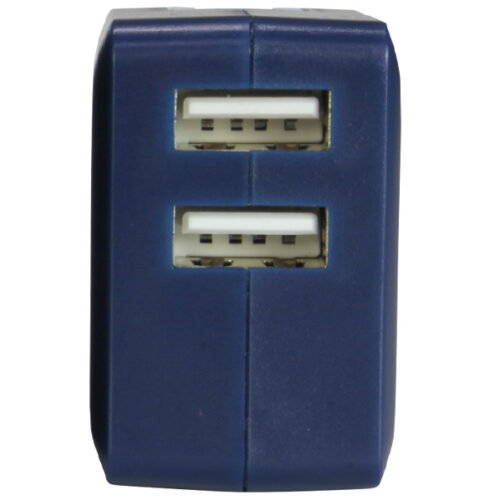 USB2ポート AC充電器 コンパクトタイプ 計3.1A 青 MCAA2003BU