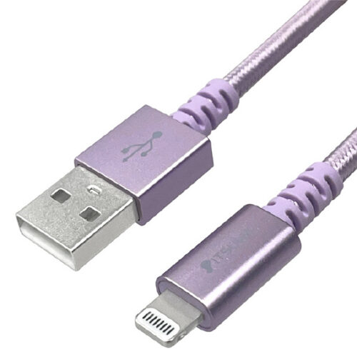 MFiライトニング 充電通信ケーブル デザインタイプ 1.5M 紫 MLTD2215PU