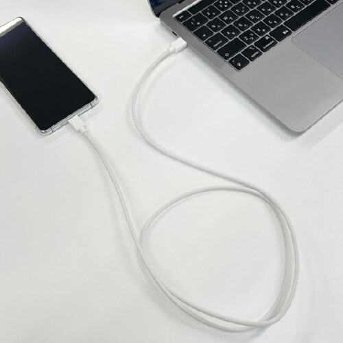 USB Type-C To C ケーブル シリコン+ナイロン 1.0M 白 MTCS2310WH