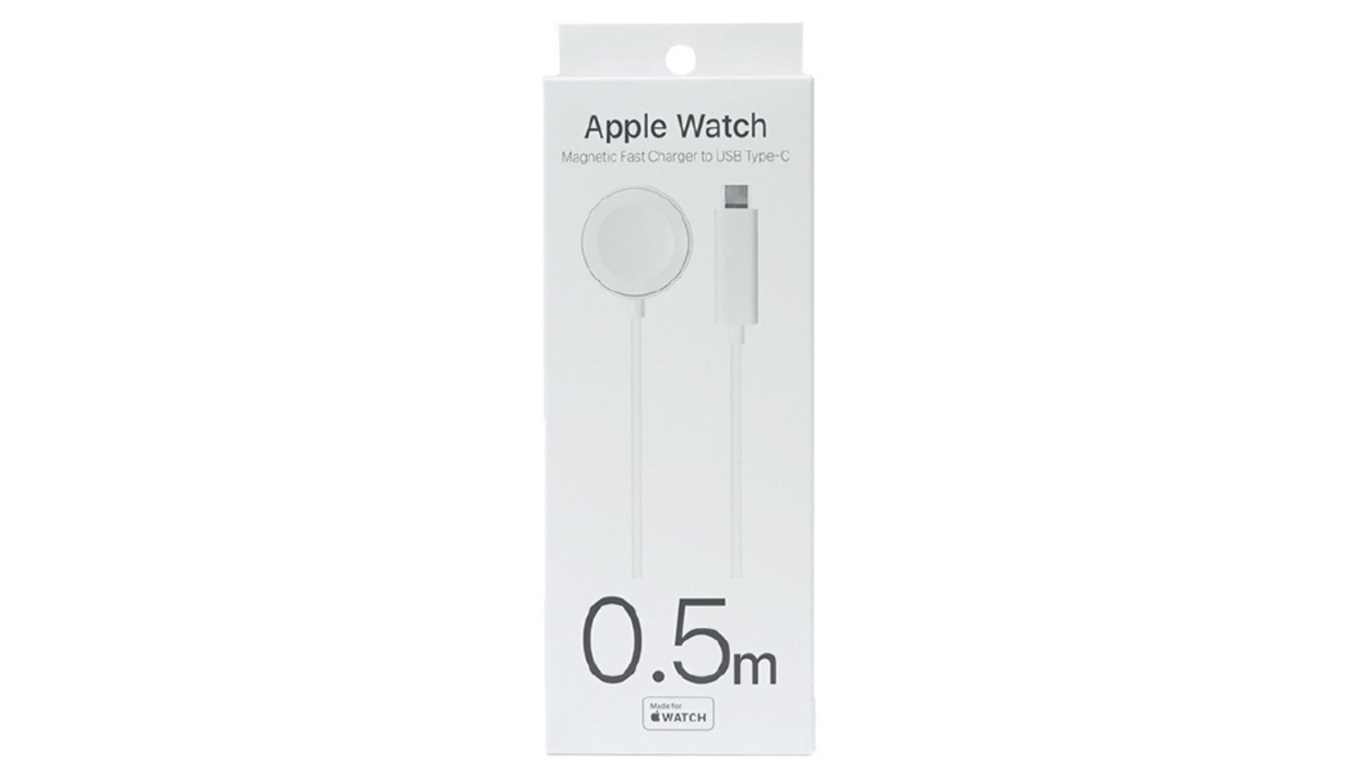 MFi認証 APPLE WATCH Type-C 充電ケーブル 0.5M 白 MAWC2205WH