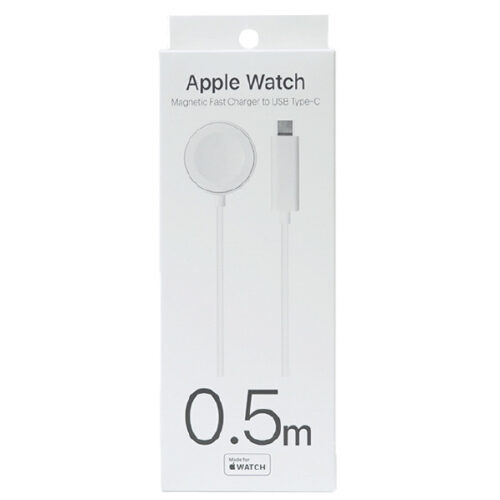 MFi認証 APPLE WATCH Type-C 充電ケーブル 0.5M 白 MAWC2205WH