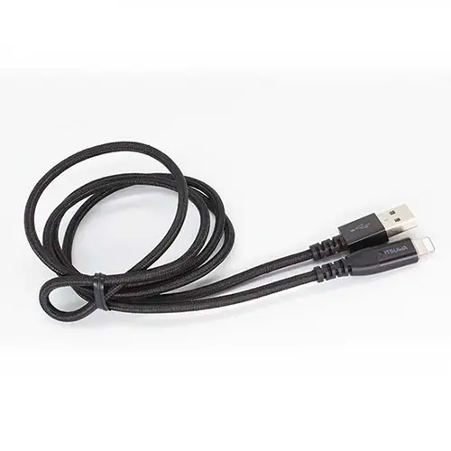 MFiライトニング 充電通信ケーブル 触レルト光ルタイプ 1.0M 黒