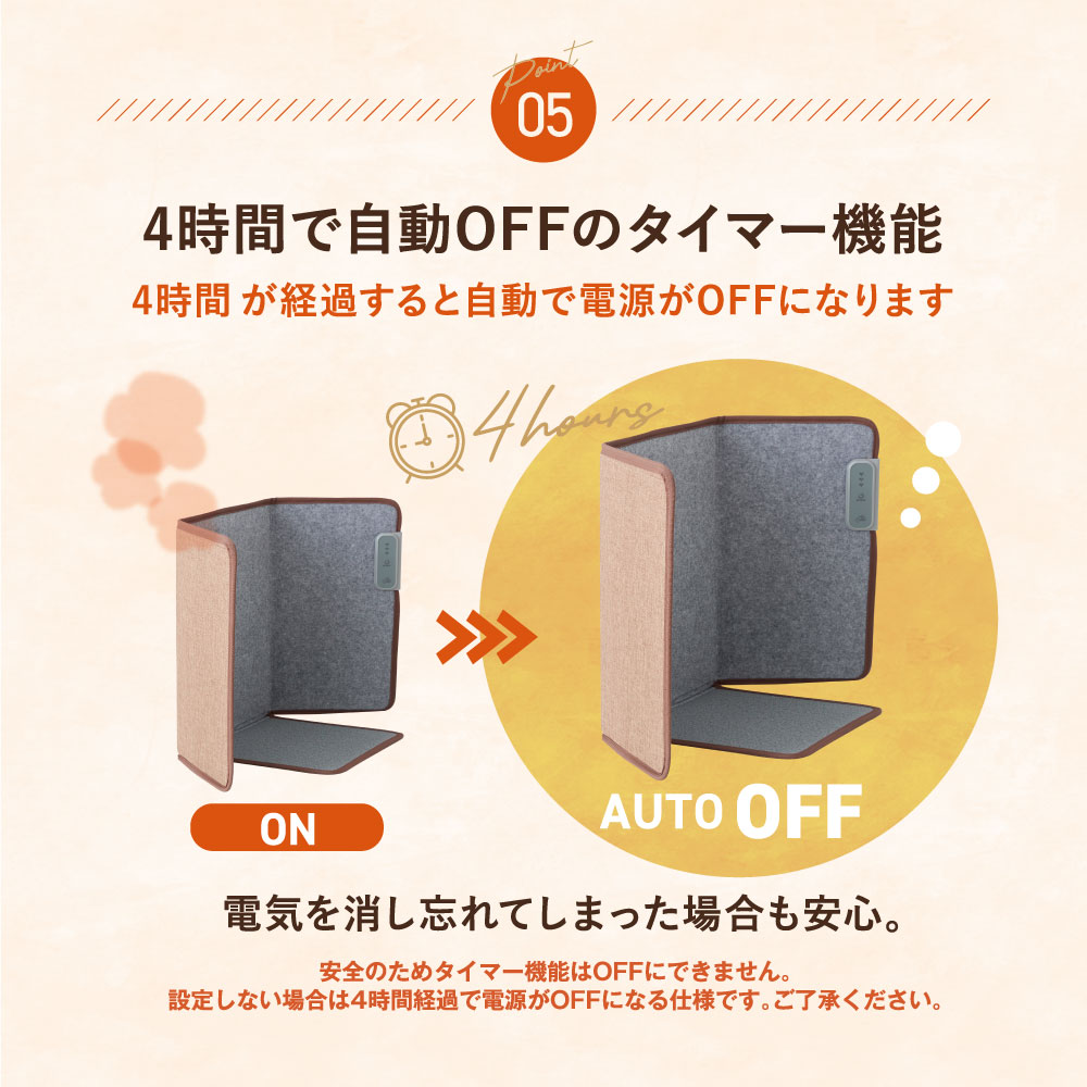 折りたたみ式4面パネルヒーター【Every Day Comfort 】