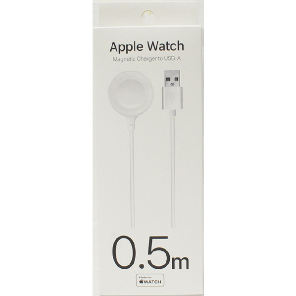 MFi認証 APPLE WATCH 充電ケーブル 0.5M 白 / MAW2205WH | イツワ商事